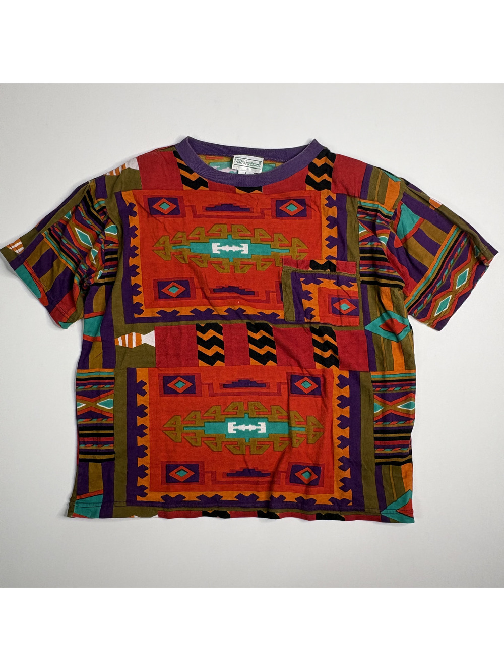 Vintage Shenanigans Aztec Southwest Geometric Knit T Shirt